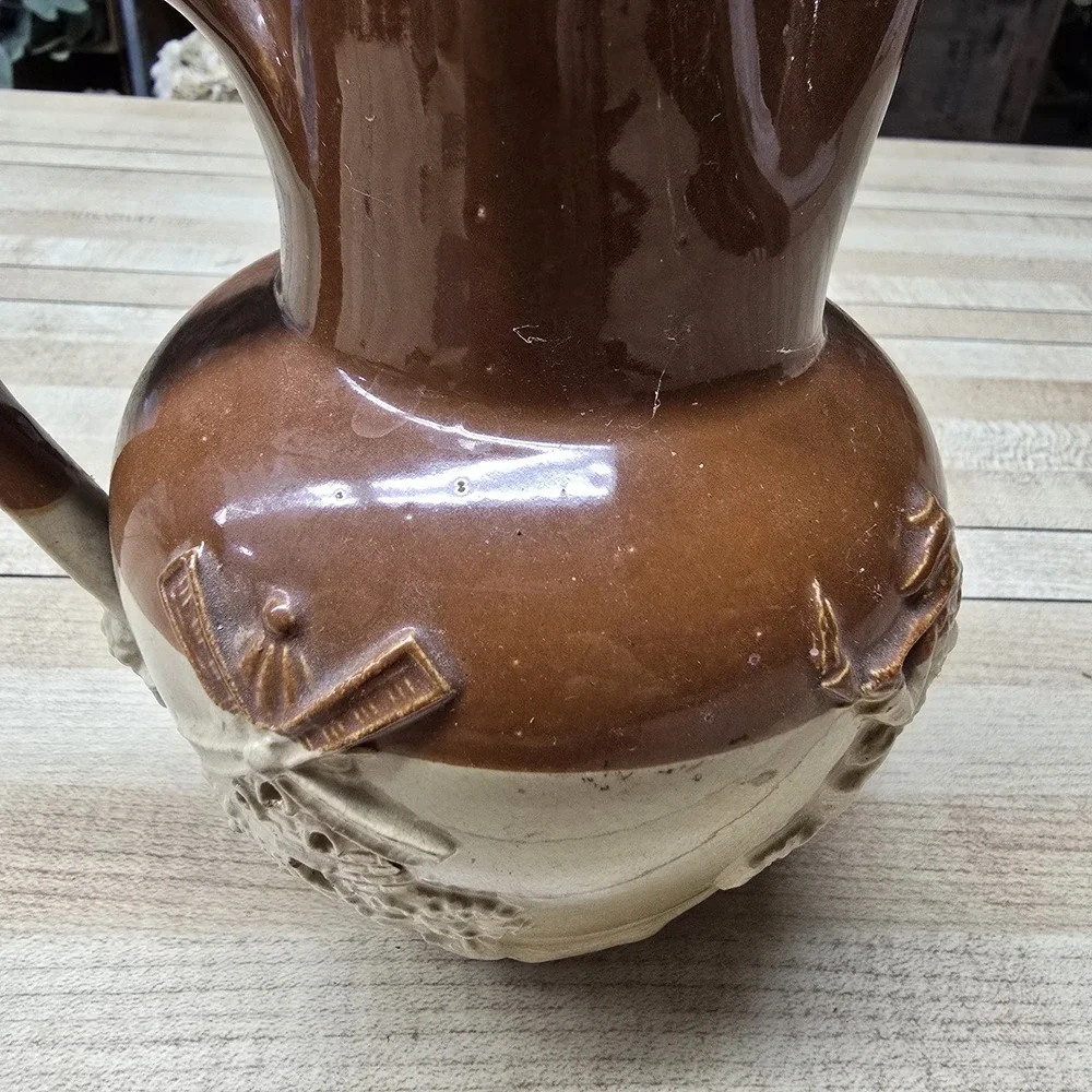 Antique Stoneware Hunting 5 1/2
